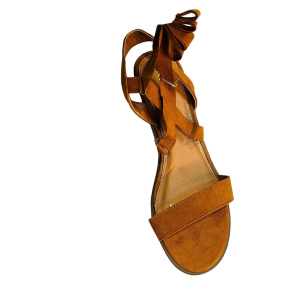 NWOT Rampage RAM-Henna Gladiator Style Ankle Wrap Heeled Sandals Women's Sz 9M - Picture 3 of 8